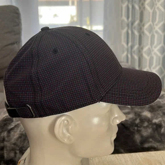 Ben Sherman purple plaid Hat. NWOT. Adjustable buckle closure. - Picture 4 of 5